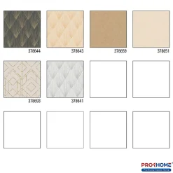 Profhome 378644-GU Papier peint à motifs graphiques légèrement texturé subtilement chatoyant 5,33 m2