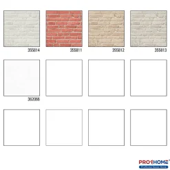 Profhome 355814-GU Papier peint aspect pierre carrelage légèrement texturé mat 5,33 m2