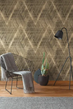 Profhome 388245-GU Papier peint 3D légèrement texturé et des accents métalliques 5,33 m2