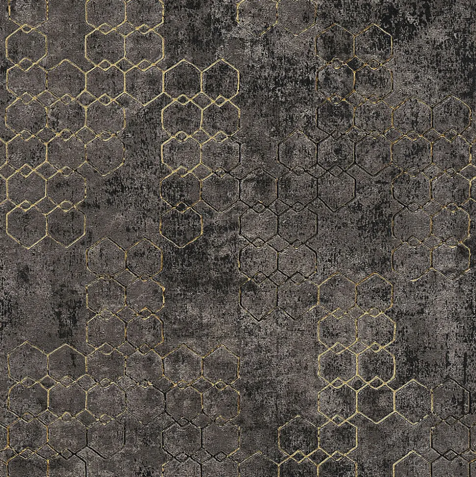 Profhome 374246-GU Papier peint à motifs graphiques légèrement texturé subtilement chatoyant 5,33 m2