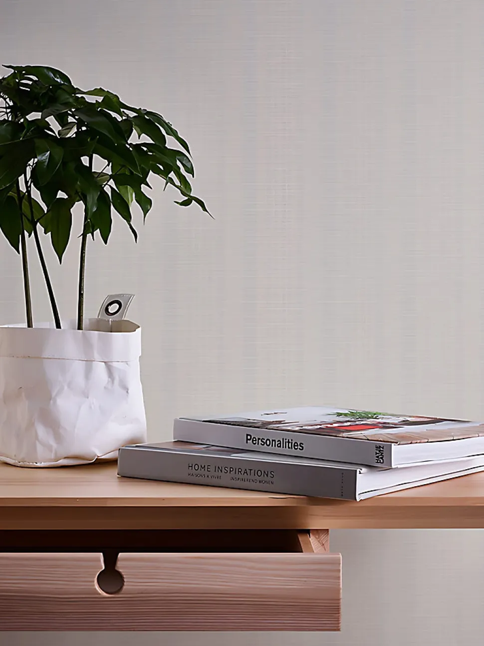 Profhome 569813-GU Papier peint à rayures texturé mat 5,33 m2