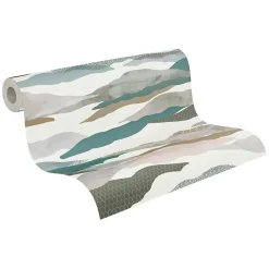 Profhome 396993-GU Papier peint à motifs graphiques légèrement texturé mat 5,33 m2