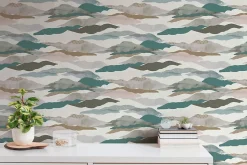 Profhome 396993-GU Papier peint à motifs graphiques légèrement texturé mat 5,33 m2