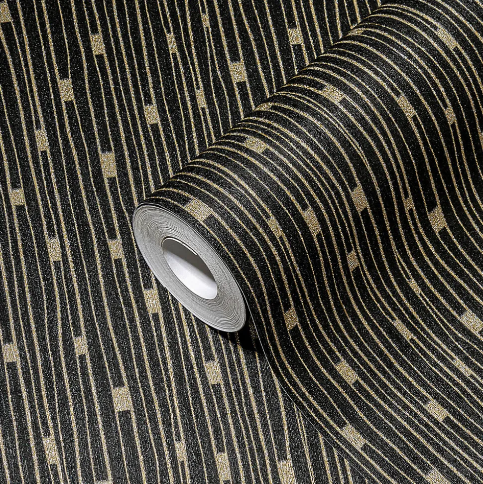 Profhome 388224-GU Papier peint à rayures légèrement texturé subtilement scintillant 5,33 m2