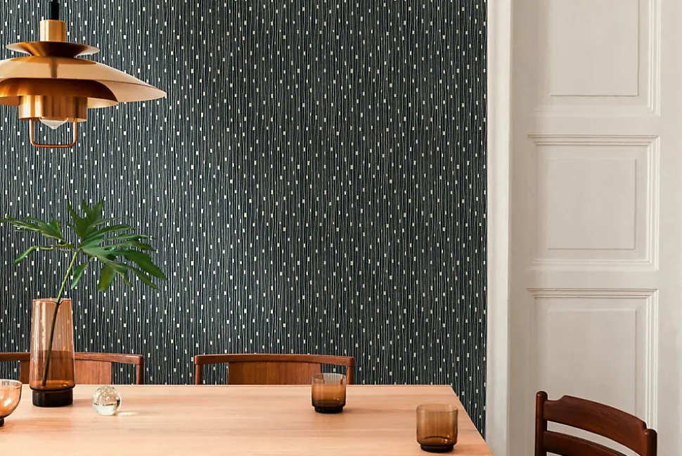 Profhome 388224-GU Papier peint à rayures légèrement texturé subtilement scintillant 5,33 m2
