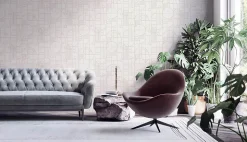 Profhome 386992-GU Papier peint à motifs graphiques légèrement texturé brillant 5,33 m2