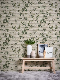 Profhome 980434-GU Papier peint nature légèrement texturé mat 5,33 m2