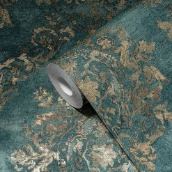 Profhome 387073-GU Papier peint baroque légèrement texturé satiné 5,33 m2