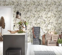 Profhome 364982-GU Papier peint floral légèrement texturé mat 5,33 m2