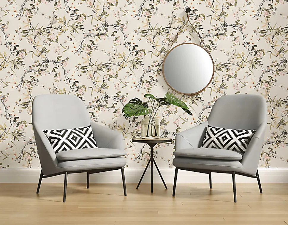 Profhome 364982-GU Papier peint floral légèrement texturé mat 5,33 m2