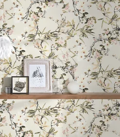 Profhome 364982-GU Papier peint floral légèrement texturé mat 5,33 m2