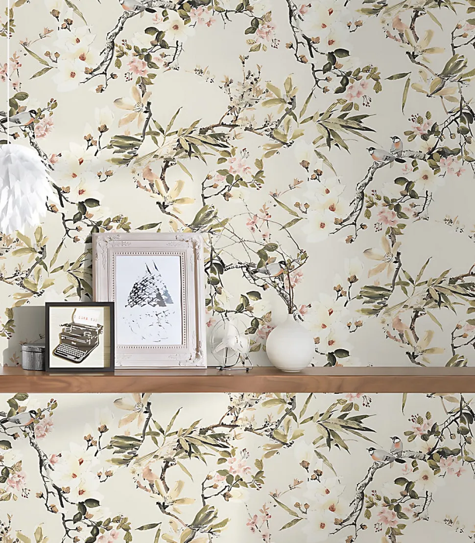 Profhome 364982-GU Papier peint floral légèrement texturé mat 5,33 m2