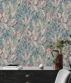 Profhome 396532-GU Papier peint floral légèrement texturé mat 5,33 m2