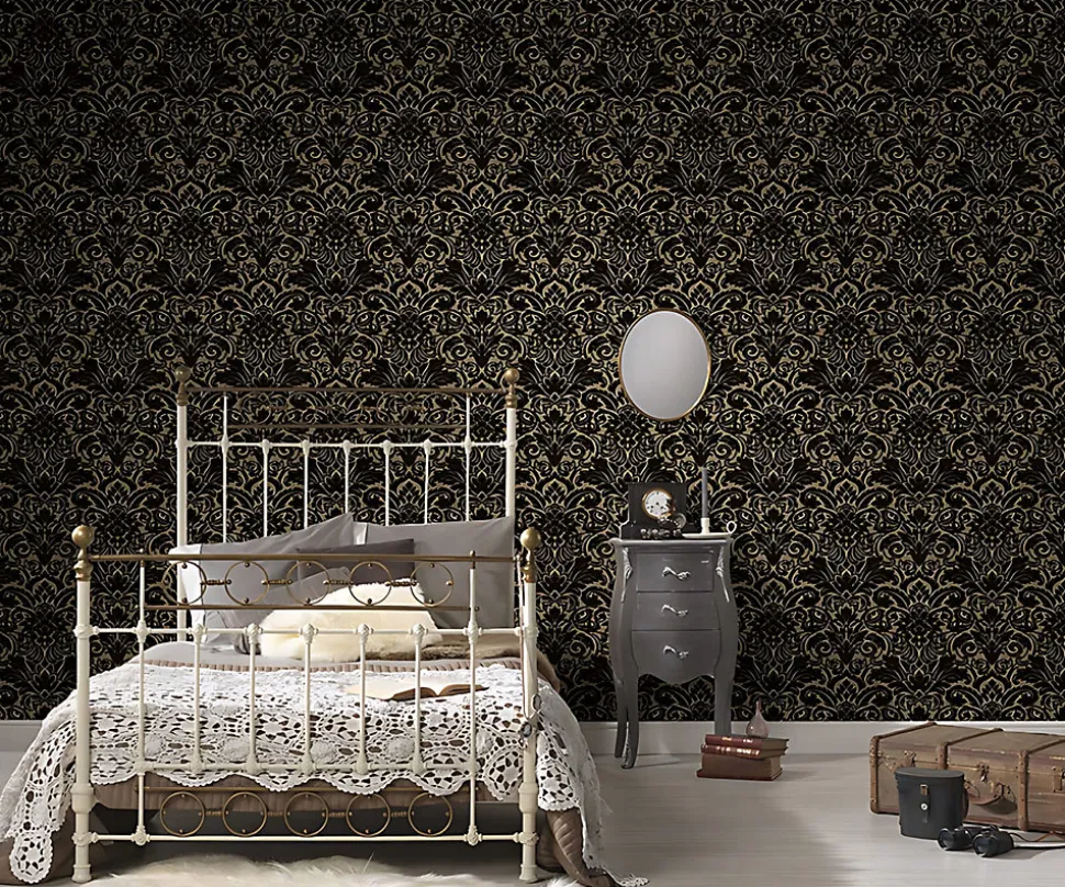 Profhome 335834-GU Papier peint baroque légèrement texturé mat 5,22 m2