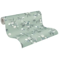 Profhome 397687-GU Papier peint style country lisse et des accents métalliques 5,33 m2