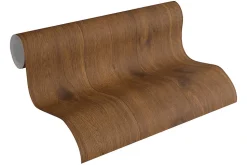 Profhome 300431-GU Papier peint aspect bois lisse mat 5,33 m2