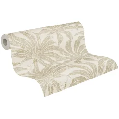 Profhome 395015-GU Papier peint nature texturé et des accents métalliques 5,33 m2