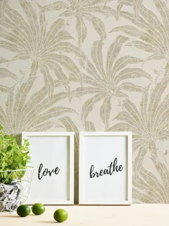 Profhome 395015-GU Papier peint nature texturé et des accents métalliques 5,33 m2