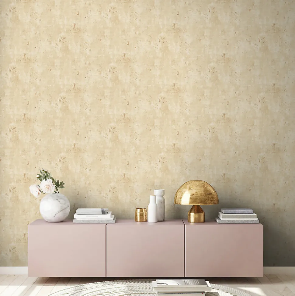 Profhome 396705-GU Papier peint aspect crépi texturé et des accents métalliques 5,33 m2