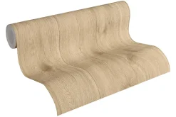 Profhome 300434-GU Papier peint aspect bois lisse mat 5,33 m2