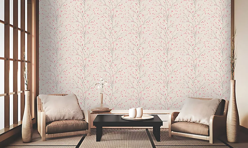 Profhome 379121-GU Papier peint floral légèrement texturé mat 5,33 m2