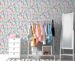 Profhome 396061-GU Papier peint floral légèrement texturé mat 5,33 m2