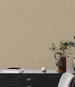 Profhome 395051-GU Papier peint à motifs graphiques texturé et des accents métalliques 5,33 m2