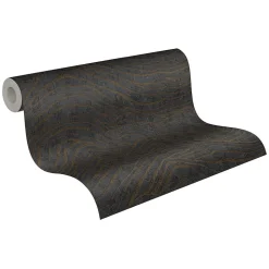 Profhome 395073-GU Papier peint à motifs graphiques texturé et des accents métalliques 5,33 m2