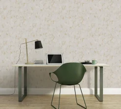Profhome 393871-GU Papier peint aspect crépi texturé et des accents métalliques 5,33 m2