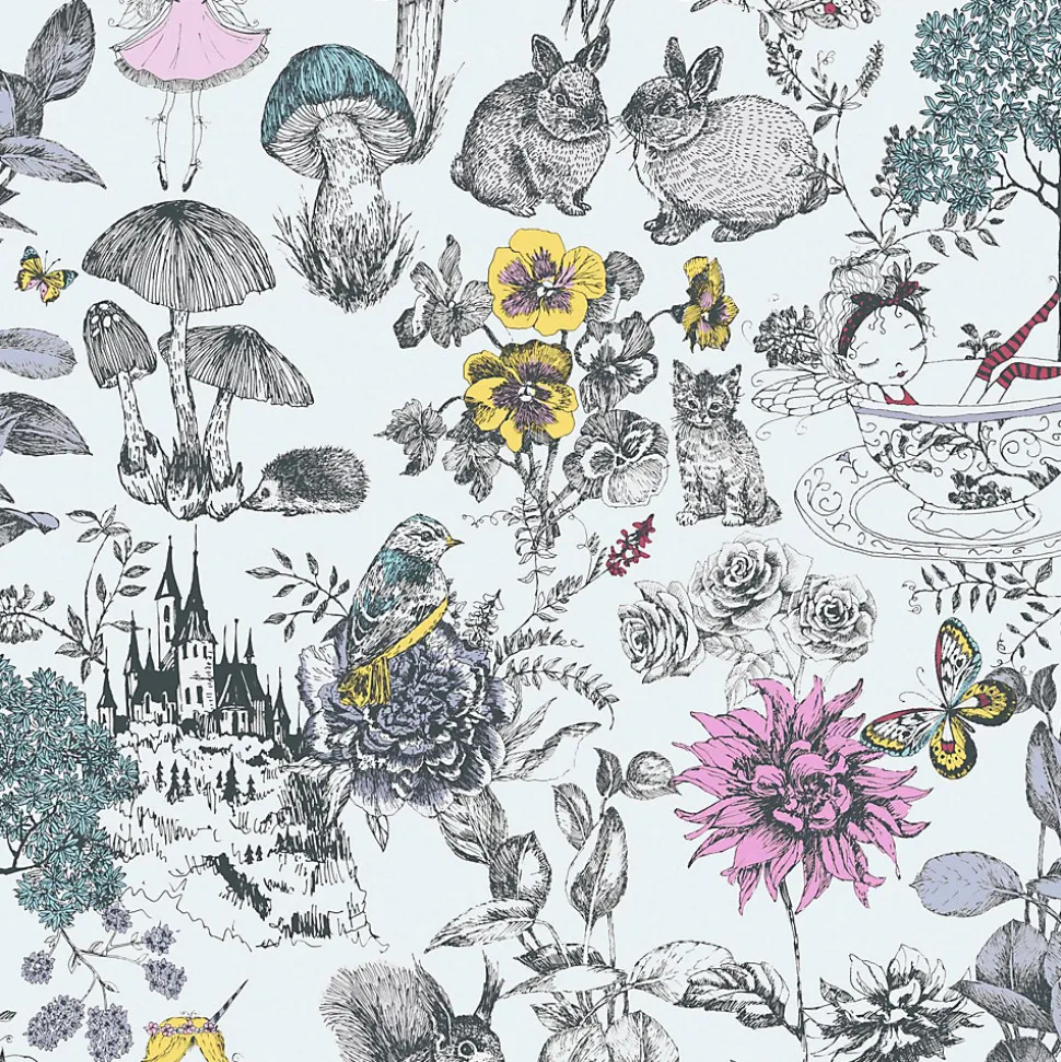 Profhome 381201-GU Papier peint floral légèrement texturé mat 5,33 m2