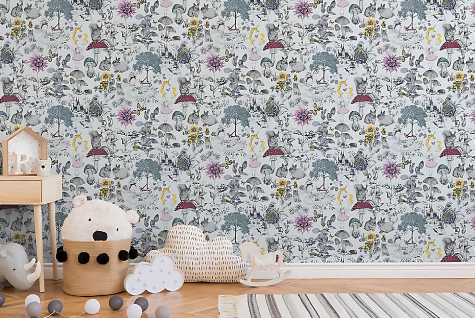 Profhome 381201-GU Papier peint floral légèrement texturé mat 5,33 m2