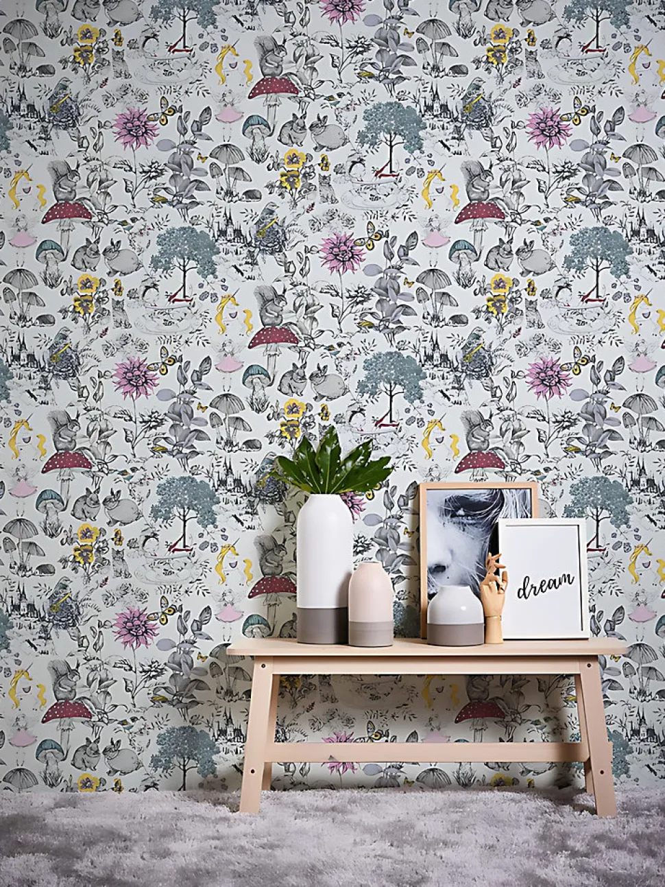 Profhome 381201-GU Papier peint floral légèrement texturé mat 5,33 m2