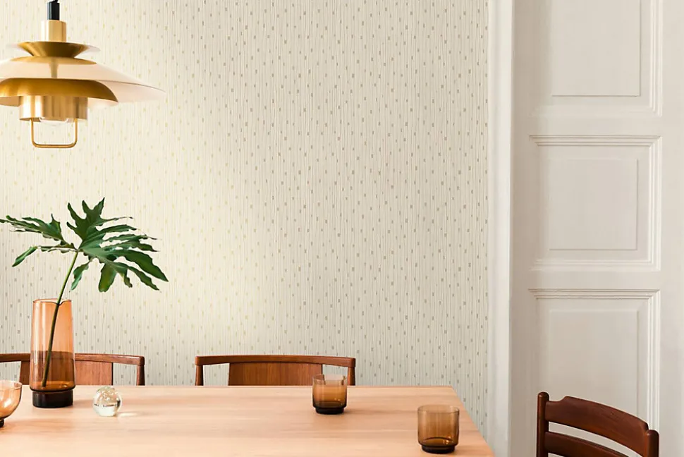Profhome 388223-GU Papier peint à rayures légèrement texturé subtilement scintillant 5,33 m2