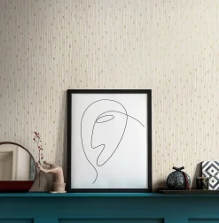 Profhome 388223-GU Papier peint à rayures légèrement texturé subtilement scintillant 5,33 m2