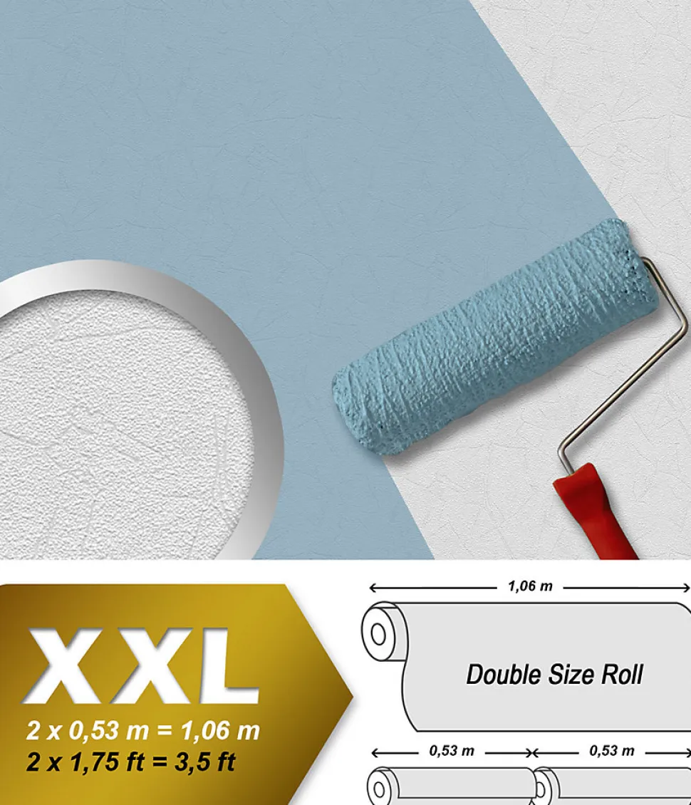 Profhome 587114-GU Papier peint aspect crépi légèrement texturé mat 26,5 m2