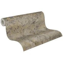 Profhome 396501-GU Papier peint style country légèrement texturé et des accents métalliques 5,33 m2