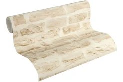 Profhome 355802-GU Papier peint aspect pierre carrelage lisse mat 5,33 m2