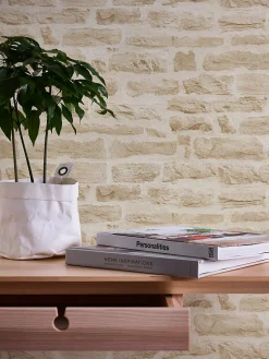 Profhome 355802-GU Papier peint aspect pierre carrelage lisse mat 5,33 m2
