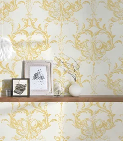 Profhome 961965-GU Papier peint baroque texturé mat 5,33 m2