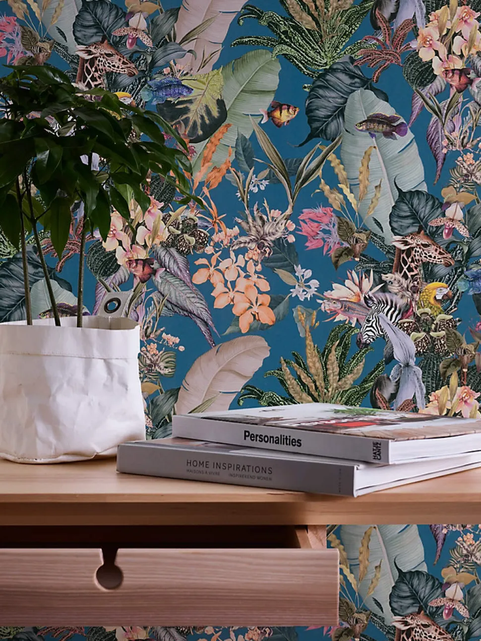 Profhome 381764-GU Papier peint motif animal lisse mat 5,33 m2