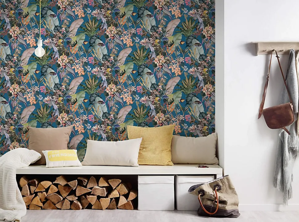 Profhome 381764-GU Papier peint motif animal lisse mat 5,33 m2