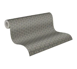 Profhome 379573-GU Papier peint à motifs graphiques légèrement texturé subtilement chatoyant 5,33 m2