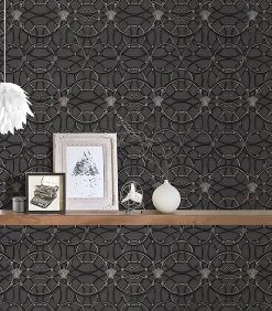 Profhome 370494-GU Papier peint baroque lisse subtilement chatoyant 7,035 m2