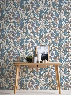 Profhome 377517-GU Papier peint floral lisse mat 5,33 m2
