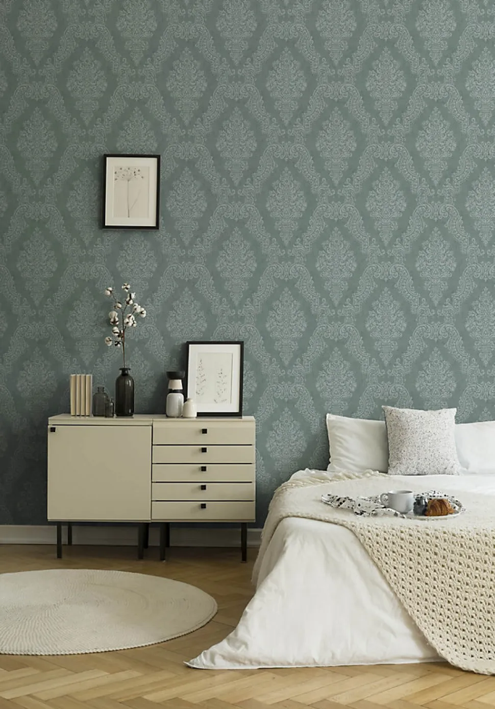 Profhome 397651-GU Papier peint baroque texturé satiné 5,33 m2