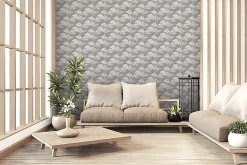 Profhome 378591-GU Papier peint asiatique lisse subtilement chatoyant 5,33 m2