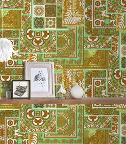 Profhome 370482-GU Papier peint baroque légèrement texturé subtilement chatoyant 7,035 m2