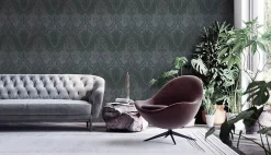 Profhome 387085-GU Papier peint baroque lisse scintillant 5,33 m2