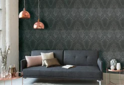 Profhome 387085-GU Papier peint baroque lisse scintillant 5,33 m2