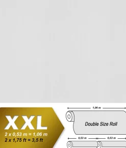 Profhome 575418-GU Papier peint à rayures texturé mat 26,5 m2